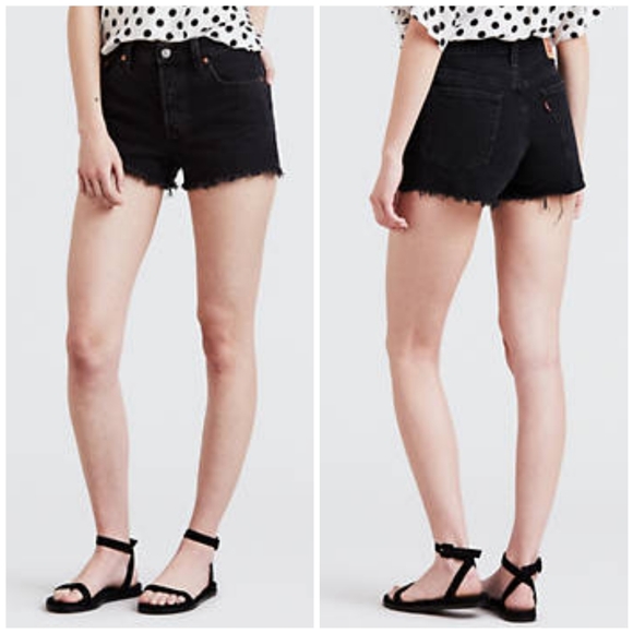 NWT Levi's 501 Non-Stretch Shorts Faded Black Grey - Picture 2 of 8